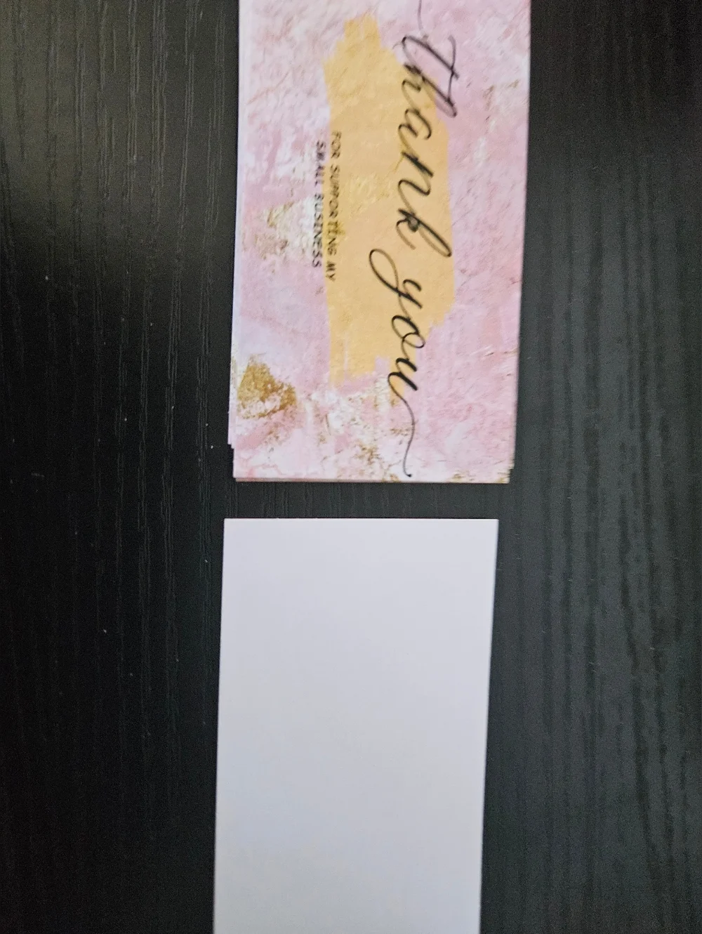 Pink & Gold Thank You Cards - Script 'thank you' Design